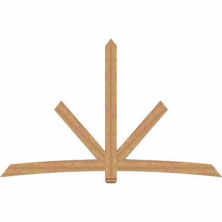 Ekena Millwork Alberta Timber Gable Bracket, Western Red Cedar, 108"W x 68"H x 3 1/2"D x 5 1/2"F, 15/12 Pitch GBW108X68X0406ALB00SWR